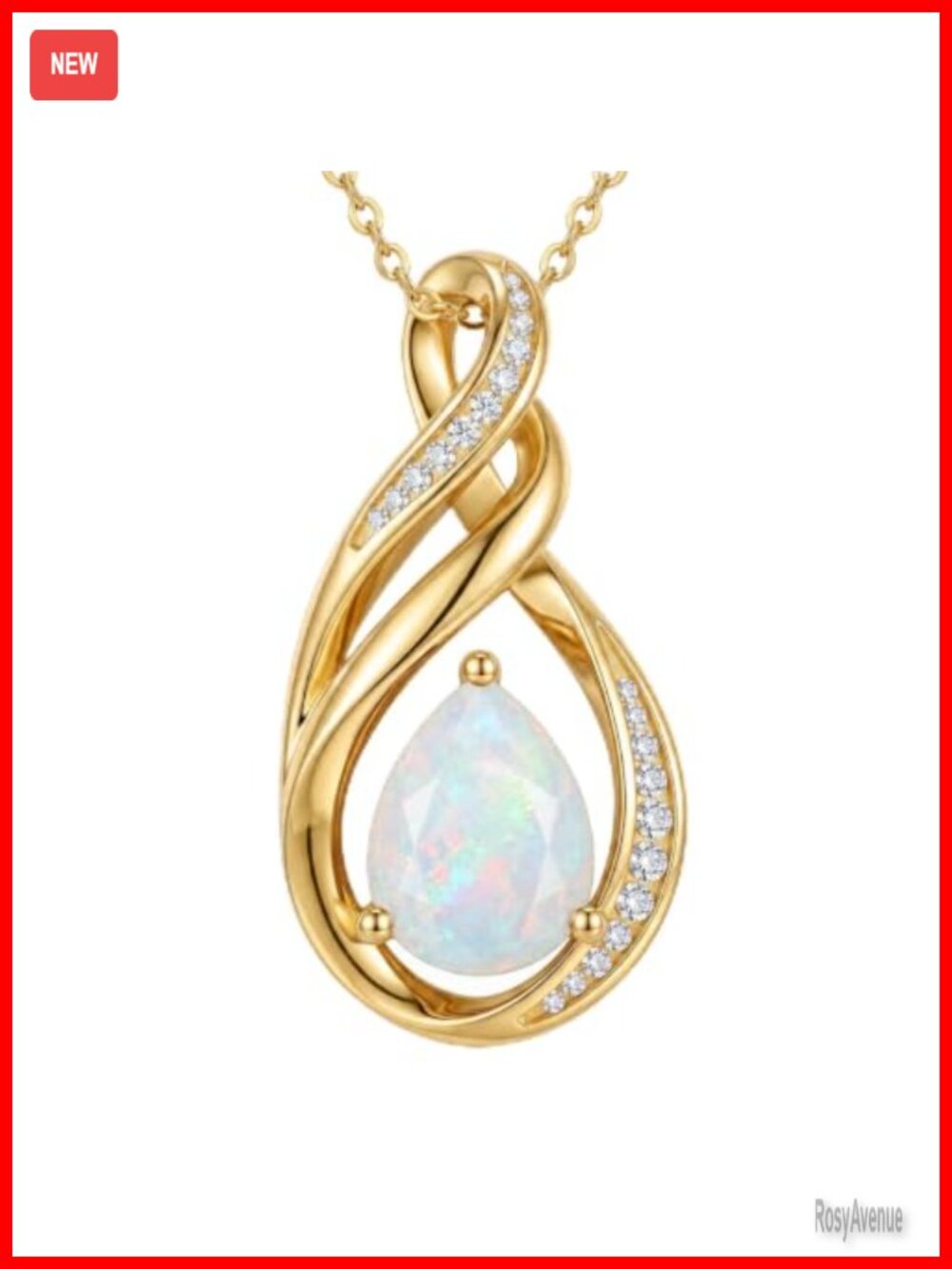 14k Gold Plated Infinity Birthstone Necklace Adjustable 18+2 Inch